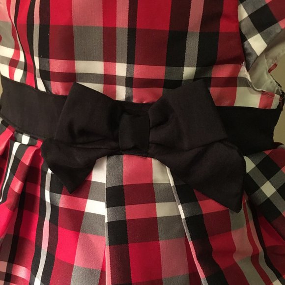 CARTER'S Tartan Plaid Satin Occasion Dress - Picture 3 of 11